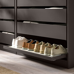 KOMPLEMENT - Pull-out tray, dark grey, 100x58 cm