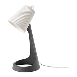 SVALLET - Work lamp, dark grey/white