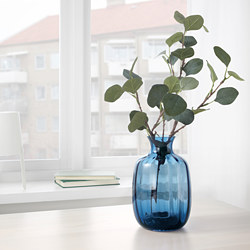 TONSÄTTA - Vase, blue, 21 cm