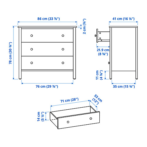KILBERGET Measurement Illustration