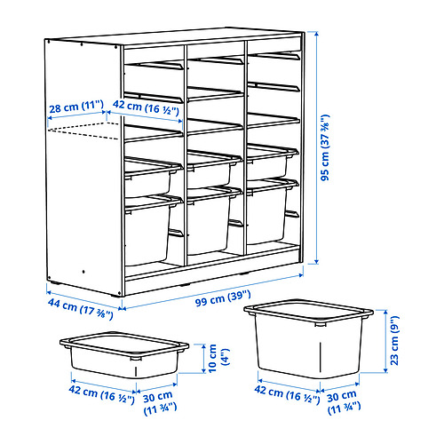 TROFAST Measurement Illustration