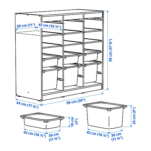 TROFAST Measurement Illustration