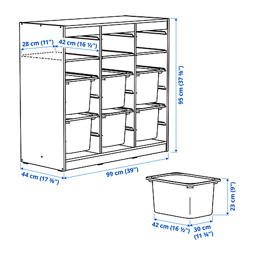 TROFAST Measurement Illustration