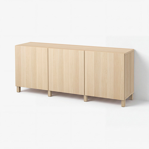 BESTÅ lemari penyimpanan berlapis + pintu