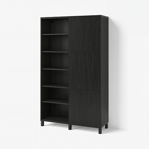 BESTÅ lemari penyimpanan berlapis + pintu