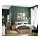 MALM bed frame, high, w 4 storage boxes