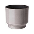 HONUNGSPALM - Plant pot, in/outdoor/grey/beige, 12 cm