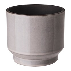HONUNGSPALM - Plant pot, in/outdoor/grey/beige, 12 cm