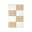 MEHAMN - Pair of sliding doors, double sided/white stained oak effect white, 150x236 cm