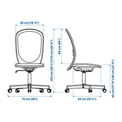 FLINTAN - Office chair, black