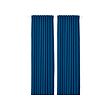 MAJGULL - Gorden anti tembus cahaya, 1 pasang, biru tua/dengan pita pos, 145x250 cm