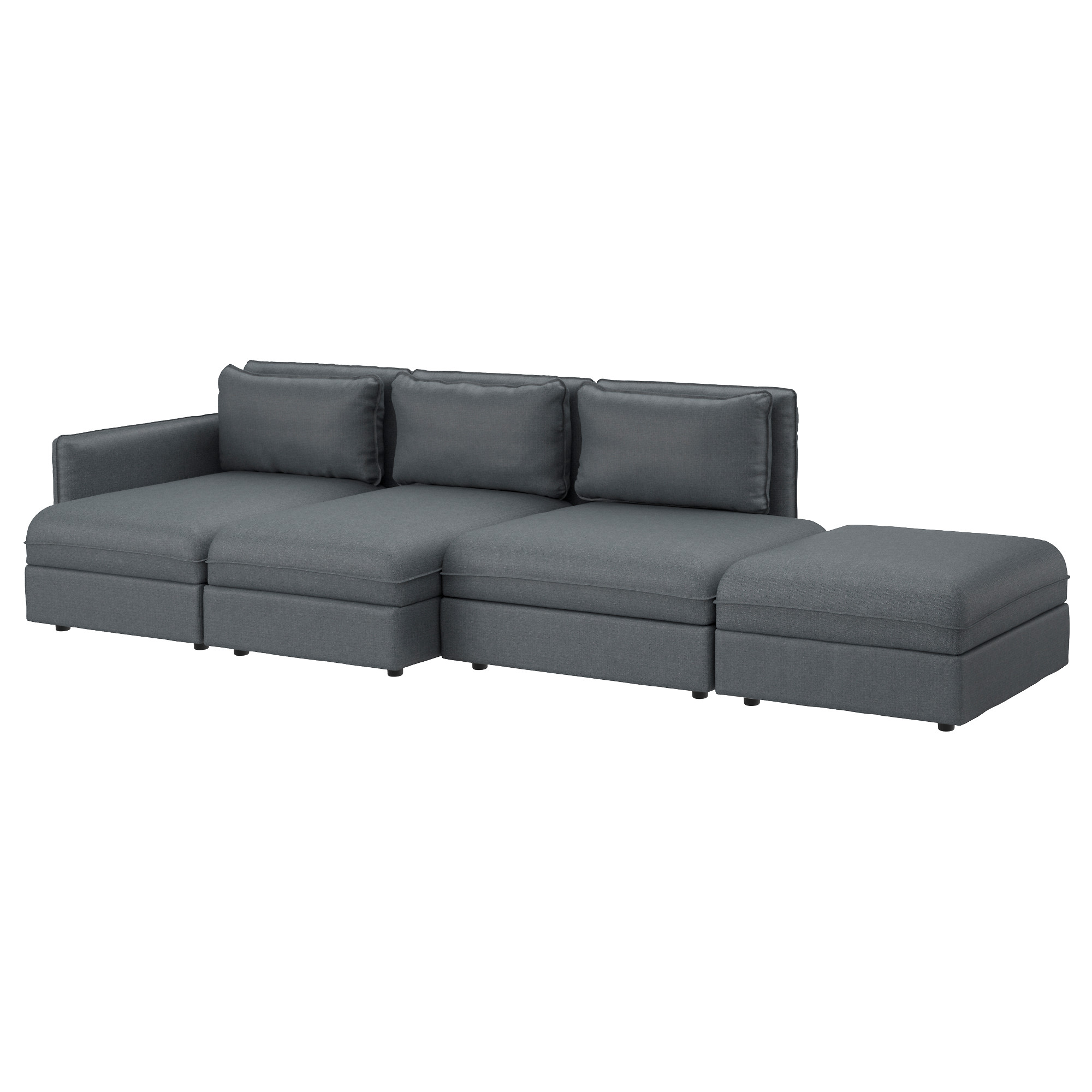 VALLENTUNA sofa  4 dudukan Hillared abu  abu  tua  IKEA 