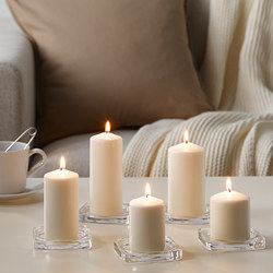 FENOMEN - Lilin blok tanpa aroma, set isi 5, alami