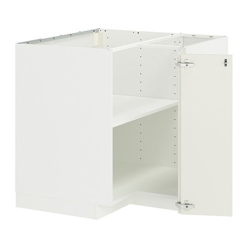 METOD corner base cabinet with shelf