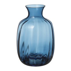 TONSÄTTA - Vase, blue, 21 cm