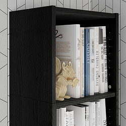 BILLY - Unit penambah ketinggian, hitam efek kayu oak, 40x28x35 cm