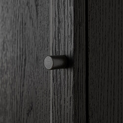 OXBERG - Pintu, hitam efek kayu oak, 40x97 cm