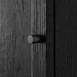 OXBERG - Pintu, hitam efek kayu oak, 40x97 cm