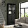 BILLY/OXBERG - lemari buku dg panel/pintu kaca, hitam efek kayu oak, 80x30x202 cm | IKEA Indonesia - PE867765_S1