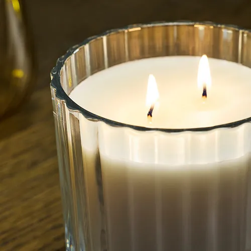 TOFSTÄRNA scented candle in glass, 2 wicks