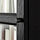 BILLY/OXBERG - kombinasi rak buku dngan pintu kaca, hitam efek kayu oak, 160x202 cm | IKEA Indonesia - PE867808_S1