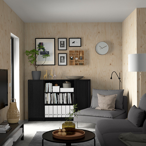 BILLY/OXBERG bookcase combination with doors