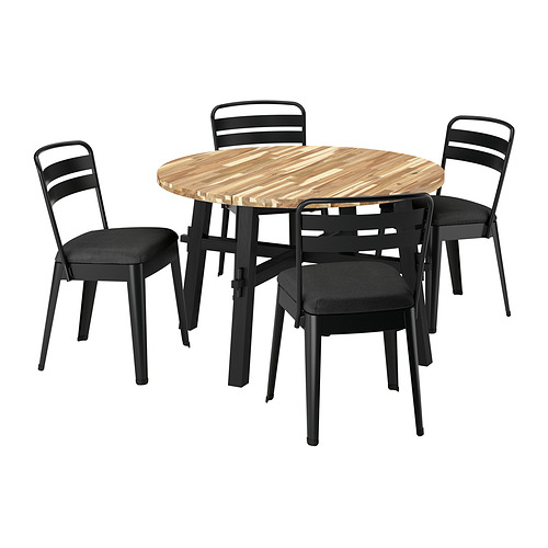 RAMSNÄS/SKOGSTA table and 4 chairs