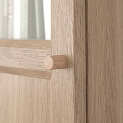 OXBERG - Panel/pintu kaca, efek kayu oak, 40x192 cm