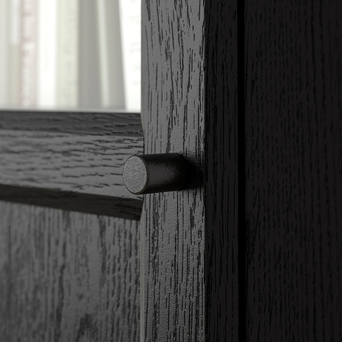 BILLY/OXBERG lemari buku dg panel/pintu kaca