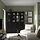 BILLY/OXBERG - bookcase comb w panel/glass doors, black oak effect, 160x202 cm | IKEA Indonesia - PE867898_S1