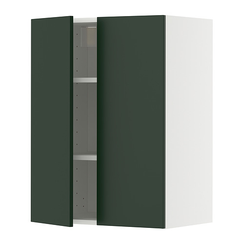 METOD wall cabinet with shelves/2 doors