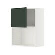 METOD - Wall cabinet for microwave oven, white/Havstorp deep green, 60x37x80 cm