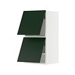 METOD - Kbnt dinding horizontal dg 2 pintu, putih/Havstorp hijau gelap, 40x37x80 cm