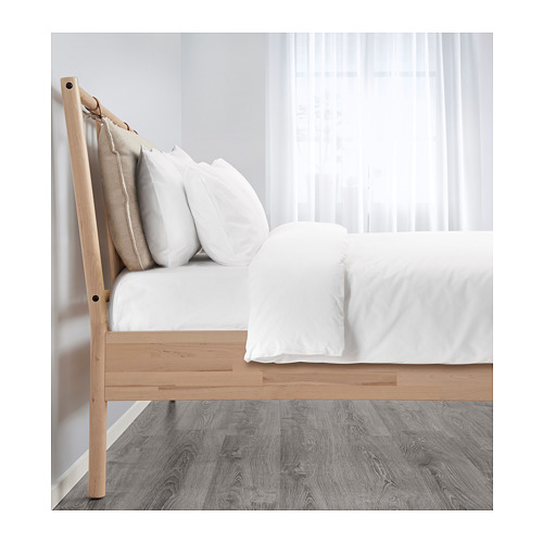 BJÖRKSNÄS bed frame, birch/Lönset, 180x200 cm | IKEA Indonesia