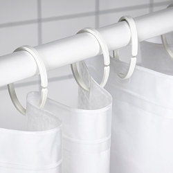 HASSJÖN - Shower curtain ring, white
