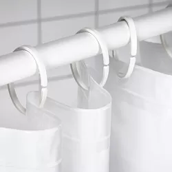 HASSJÖN - Shower curtain ring, white