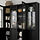 BILLY/OXBERG - bookcase comb w panel/glass doors, black oak effect, 160x202 cm | IKEA Indonesia - PE867908_S1