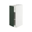 METOD - Base cabinet with shelves, white/Havstorp deep green, 30x60x80 cm