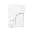 LEN - Fitted sheet, white, 80x130 cm