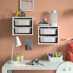 TROFAST - Wall storage, white/white, 34x21x30 cm