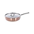 FINMAT - Sauté pan with lid, copper/stainless steel, 25 cm