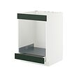 METOD/MAXIMERA - Kbnt dasar u kompor+oven dg laci, putih/Havstorp hijau gelap, 60x60x80 cm