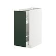 METOD/MAXIMERA - Kbnt dasar/pelengkap interior tarik, putih/Havstorp hijau gelap, 30x60x80 cm
