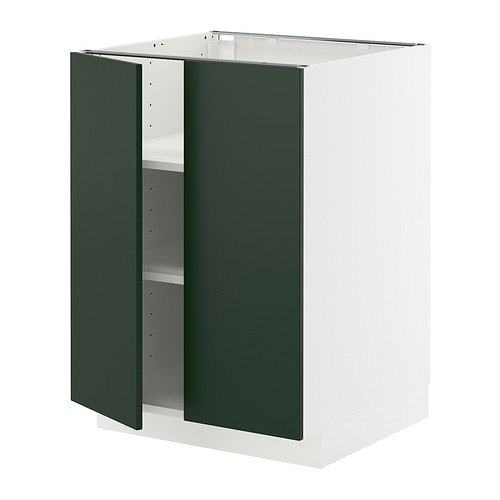 METOD base cabinet with shelves/2 doors