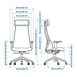 JÄRVFJÄLLET - Kursi kantor dgn sndrn tangan, Glose hitam