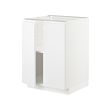 METOD - Base cabinet with shelves/2 doors, white/Voxtorp matt white, 60x60x80 cm