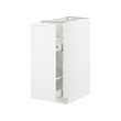 METOD - Base cabinet/pull-out int fittings, white/Voxtorp matt white, 30x60x80 cm