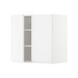 METOD - Kabinet dinding dg rak/2 pintu, putih/Voxtorp putih matt, 60x37x60 cm