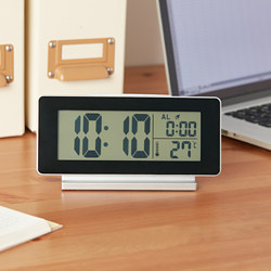 FILMIS - Jam/termometer/alarm, hitam, 16.5x9 cm
