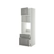 METOD/MAXIMERA - Kab tgg u oven/oven mikro dg pt/2lc, putih/Bodbyn abu-abu, 60x60x200 cm
